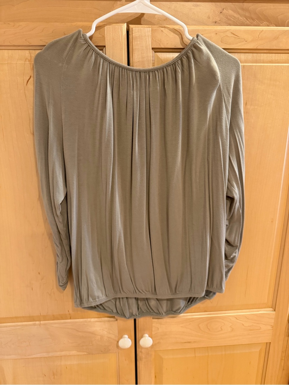 Women's Pleated Long-Sleeve Top
